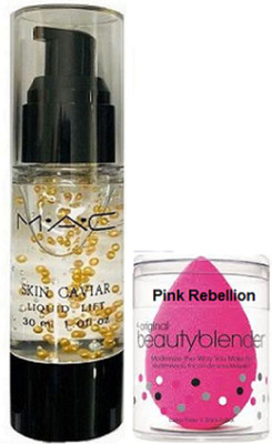 

Pink Rebellion & Mac Skin Caviar Primer With Sponge Puff(Set of 2)