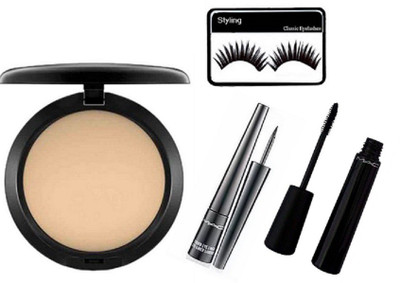 

styling Eyelashes & Studio fix Compact , Liquid last Eyeliner , Mascara(Set of 4)