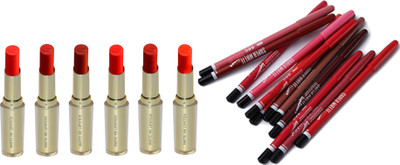 

firstzon™ SUPER MATTE LIP LINER WITH 6 MATTE ME LIPSTICK SETD(Set of 18)