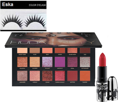 

eska Eyelashes, DESERT DUSK PALETTE & Brooke Candy Lipstick(Set of 3)