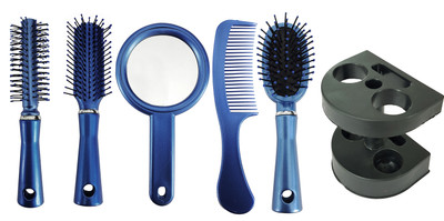 

Bueno Professional Hair Brush Set For Men And Women, Hair Brush For Kids, salon and parlour use brush, pack of 1(Set of 6)