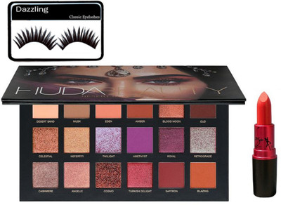 

DAZZLING Eyelashes & Desert Dusk Paltte & Lady Gaga Lipstick(Set of 3)