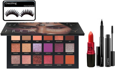 

DAZZLING Eyelashes & Desert Dusk Paltte & Lady Gaga Lipstick & Pen Eyeliner & Zoom Lash Mascara(Set of 5)