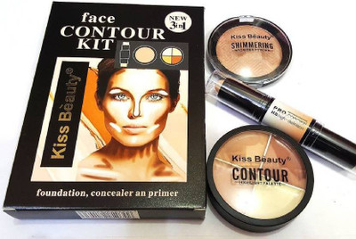 

Kiss Beauty Highlight Face Counter Platte(Pack Of-3)(Set of 3)