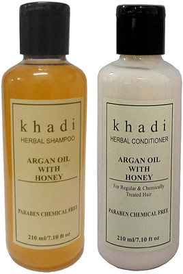 

Khadi India Khadi Herbal Hair Combo Shampoo & Conditioner Argan Oil with Honey shampoo and conditioner(Set of 2)