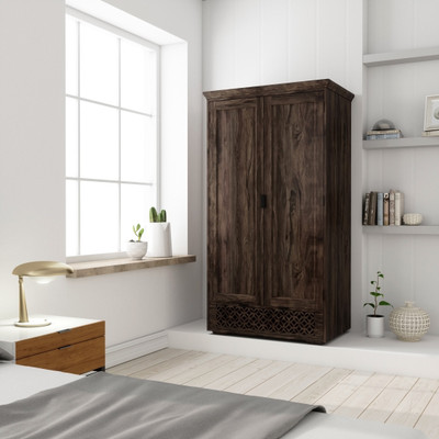 Flipkart Perfect Homes PureWood Sheesham Cupboard(Finish Color - Walnut)