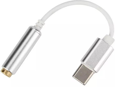 

GVAAS Type C Headphone Adapter,USB C to 3.5mm Audio Headphone Stereo Splitter Nylon Cable Connector for Type C Port Devices Headphone Adapter(Mobile, Laptop, Tablet, Mp3, Gaming Device, Silver)
