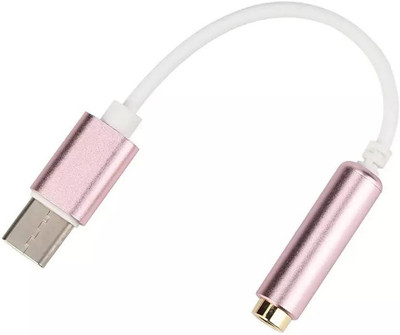 

GVAAS Type C Headphone Adapter,USB C to 3.5mm Audio Headphone Stereo Splitter Nylon Cable Connector for Type C Port Devices Headphone Adapter(Pink)