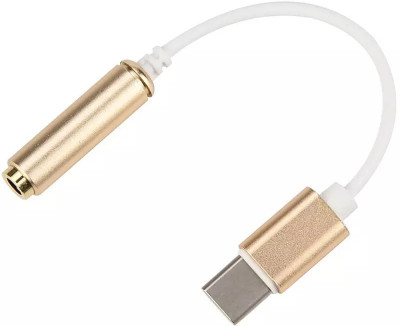 

GVAAS Type C Headphone Adapter,USB C to 3.5mm Audio Headphone Stereo Splitter Nylon Cable Connector for Type C Port Devices Headphone Adapter(Mobile, Laptop, Tablet, Mp3, Gaming Device, Golden)