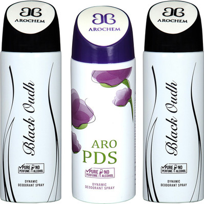

AROCHEM BLACK OUDH-2 & ARO PDS DYNAMIC DEODORANT BODY SPRAY BODY DEO SPRAY Body Spray - For Men & Women(600 ml)