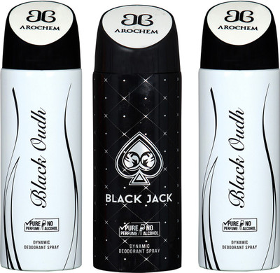 

AROCHEM BLACK OUDH-2 & BLACK JACK DYNAMIC DEODORANT BODY SPRAY BODY DEO SPRAY Body Spray - For Men & Women(600 ml)
