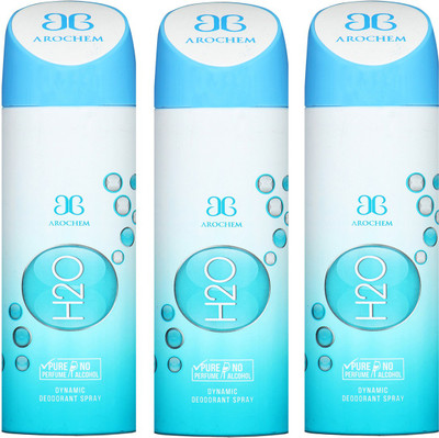 

AROCHEM H2O-3 DYNAMIC DEODORANT BODY SPRAY BODY DEO SPRAY Body Spray - For Men & Women(600 ml, Pack of 3)
