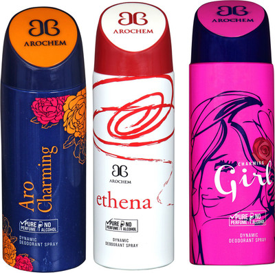 

arochem ARO CHARMING & GIRL & ETHENA DYNAMIC DEODORANT BODY SPRAY BODY DEO SPRAY Body Spray - For Men & Women(600 ml)