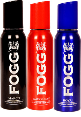 

Fogg Marco, Napolean and Royal Deodorant Spray - For Men(450 ml, Pack of 3)