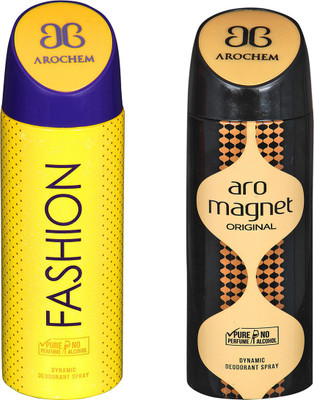 

AROCHEM FASHION & ARO MEGNET DYNAMIC DEODORANT BODY SPRAY BODY DEO SPRAY Body Spray - For Men & Women(400 ml, Pack of 2)