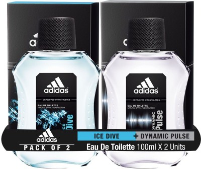 ADIDAS The EDT Combo's Ice Dive & Dynamic Pulse Deodorant Spray  -  For Men(200 ml, Pack of 2)