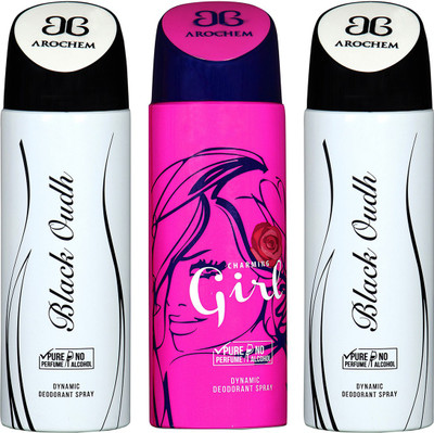 

AROCHEM BLACK OUDH-2 & GIRL DYNAMIC DEODORANT BODY SPRAY BODY DEO SPRAY Body Spray - For Men & Women(600 ml)