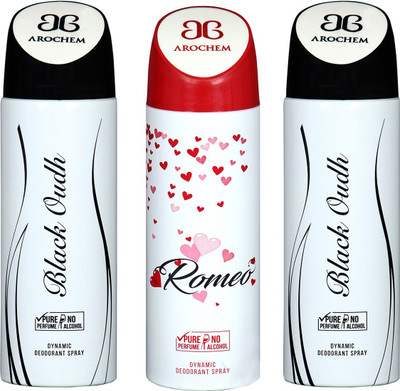 

AROCHEM BLACK OUDH-2 & ROMEO DYNAMIC DEODORANT BODY SPRAY BODY DEO SPRAY Body Spray - For Men & Women(600 ml)
