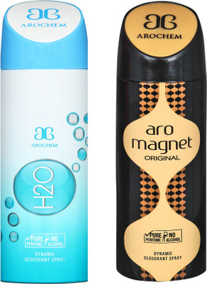 

Arochem H2O and Aro Magnet Combo Pack Dynamic Deodorant Spray Deodorant Spray - For Men & Women(400 ml, Pack of 2)