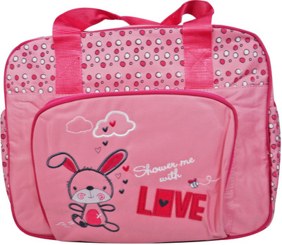 

EZ Life Baby Diaper Carry Bag - Bunny - 5 compartments - Diaper Changing Mat Included - Waterproof - Large - Nylon - Pink Baby Diaper Carry Bag(Pink)