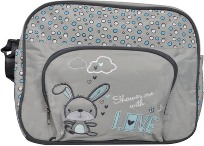 

EZ Life Baby Diaper Carry Bag - Bunny - 5 Compartment - Waterproof - Medium - Nylon - Grey Baby Diaper Carry Bag(Grey)