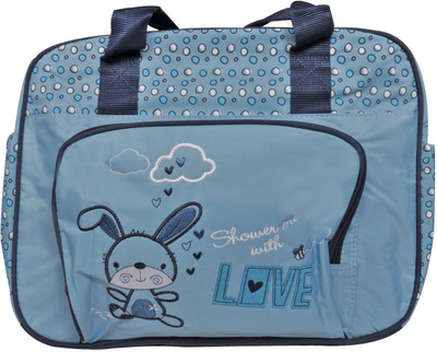 

EZ Life Baby Diaper Carry Bag - Bunny - 5 compartments - Diaper Changing Mat Included - Waterproof - Large - Nylon - Blue Baby Diaper Carry Bag(Blue)