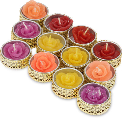 SkyAsia Iron Table Diya Set(Height: 2.54 cm, Pack of 12) 1