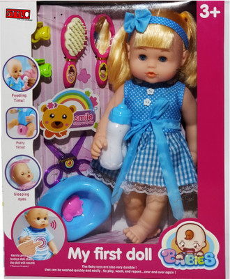 

Jack Royal My First Doll - Pink Doll With its Hair styling set(Multicolor, Blue)