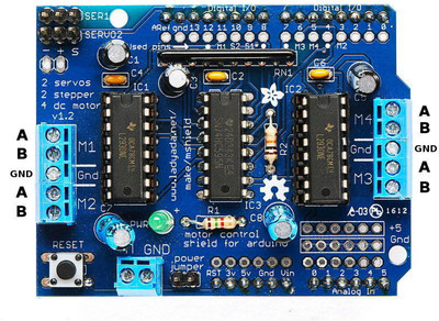 

INVENTO Motor Drive Shield Expansion Board L293D for Arduino Mega UNO Due M21 Electronic Components Electronic Hobby Kit