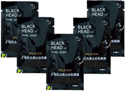 

PG Pilaten blackhead remover Charcoal Deep Cleansing Purifying Peel Acne Mask - Pack of 5(60 ml)