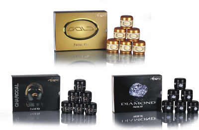 

Adidev Herbals Facial combo : Diamond,Gold , Charcoal Herbal & Ayurvedic Kit 750 g(Set of 3)