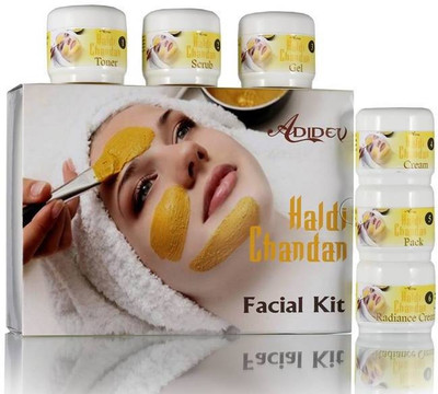 

Adidev Herbals Skin Whitening Haldi Chandan Facial Kit 250 g(Set of 6)