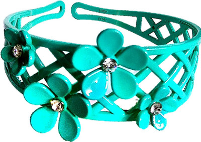 

Proplady Stylish Rhinestone Stud Princess Floral Wide Tiara-Style Hair Band for Girls & Women|Partywear Hair Accessories|Designer Hair Band, Head Band, Hair Accessory Set(Turquoise)
