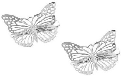

MYKI Cute Butterfly hair Pin Silver Color For Women & Girls(Set of 2) Hair Pin(Silver)