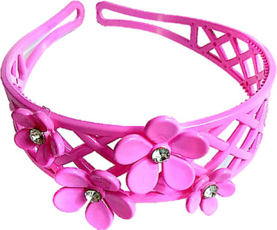 

Proplady Stylish Rhinestone Stud Princess Floral Wide Tiara-Style Hair Band for Girls & Women|Partywear Hair Accessories|Designer Hair Band, Head Band, Hair Accessory Set(Pink)