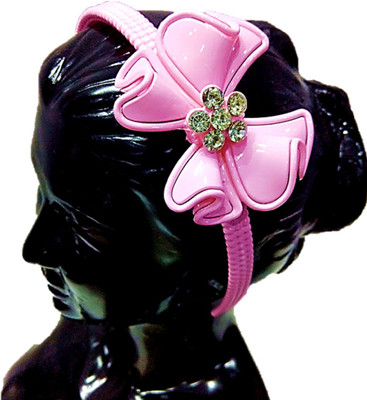 

Proplady Partywear Stylish Rhinestone Stud Bow Hair Band for Girls & Women|Wedding Hair Accessories|Designer Hair Band, Head Band, Hair Accessory Set(Pink)