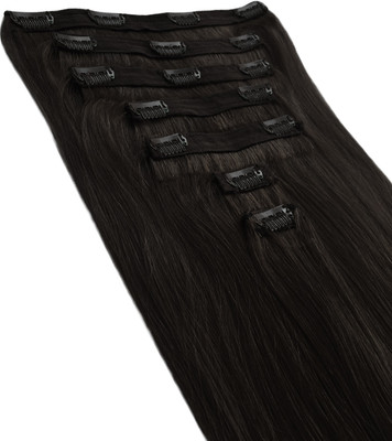 

Krome Natural Black Full Head 120 Grams Remy Thinned Stitched Human Extensions 24 Inches Hair Extension