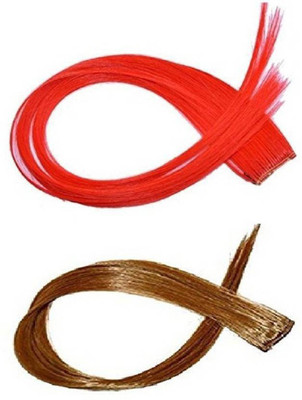 

Bueno Coloured Streaks For Women And Girls, Extension With Clips For Girls And Kids, Set Of 2, Pack Of 1 Hair Extension