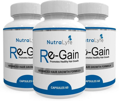 

Nutralyfe Hair Regain - All Natural Hair Supplement For Healthy Hair - 60 Veg Capsules (Pack of 3)(210 g)