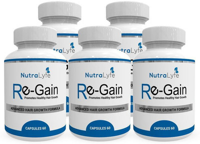 

Nutralyfe Hair Regain - All Natural Hair Supplement For Healthy Hair - 60 Veg Capsules (Pack of 5)(350 g)