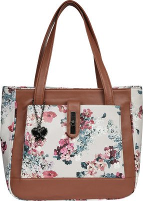 

Butterflies Hand-held Bag(Brown, White)