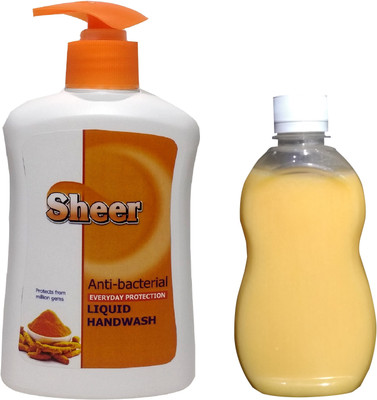 

Sheer Hand Wash Haldi Chandan 200ml +200ml Refill Extra(400 ml, Pump Dispenser, Pack of 2)