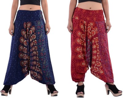 JAIPUR FAB & CRAFT Printed Cotton Rayon Blend Women Harem Pants at flipkart