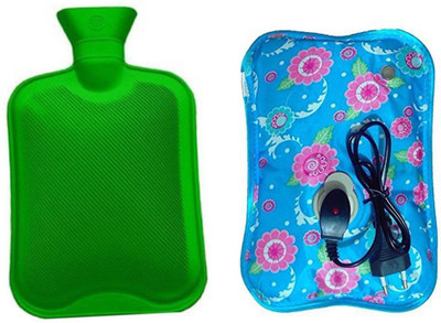 

CRETO Super Combo Pack of Electric Hot water bag and Non Electric Hot Water Bottle 1 L Hot Water Bag(Multicolor)
