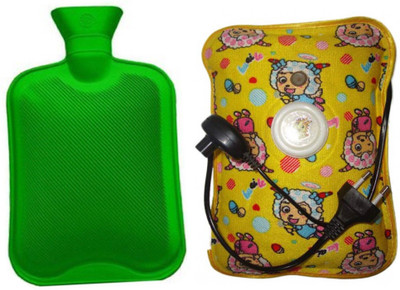 

CRETO Combo Pack of Pain Reliever Electric Hot water bag and Non Electric Hot Water Bottle 1 L Hot Water Bag(Multicolor)