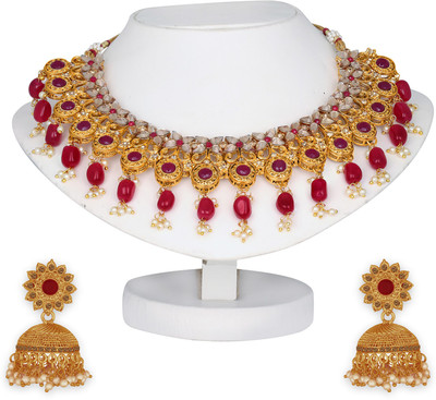 SPARGZ Alloy Gold-plated Multicolor Jewellery Set(Pack of 1)