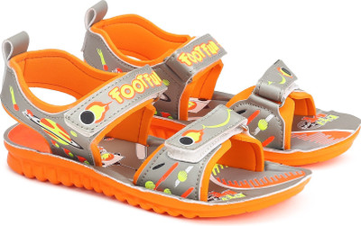 

Footfun Boys Velcro Sports Sandals(Grey