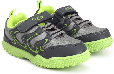 

Footfun Boys Velcro Running Shoes(Green
