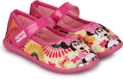 

Minnie Girls Velcro Ballerinas(Pink