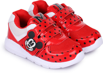 

Mickey Boys Velcro Running Shoes(Red